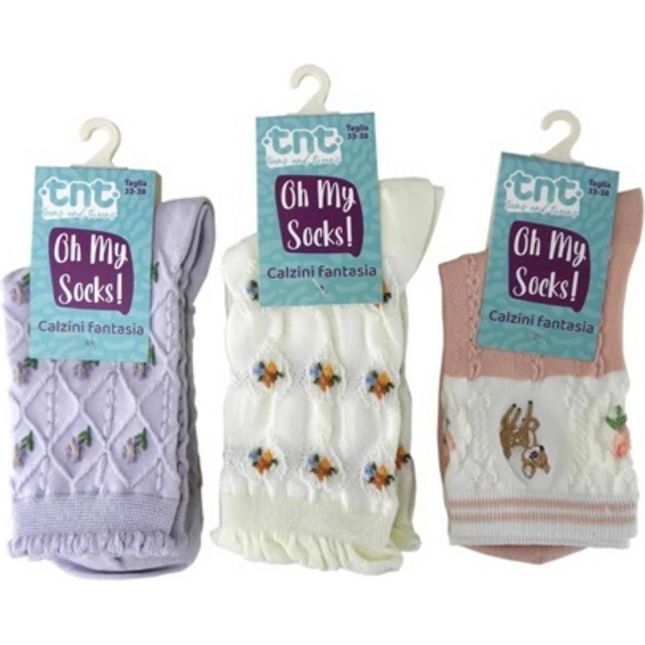 Garden Lights, Socken, TnT DECO SOCKS disp 18pcs Grösse 33-38, (33 - 38)