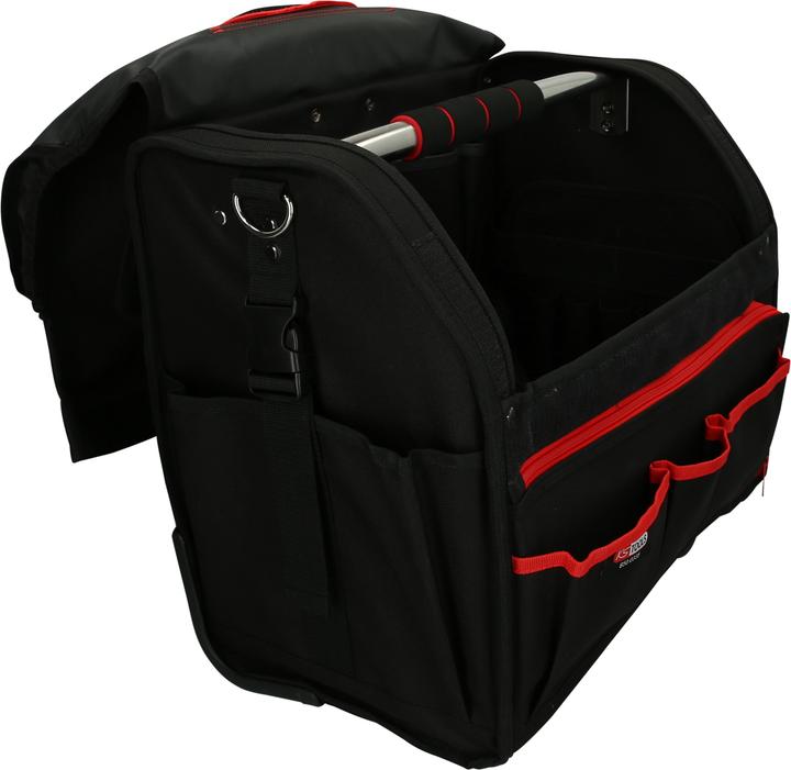 Actual product image KS Tools ROLLBAG Universal tool bag XL, with telescopic trolley, black-red