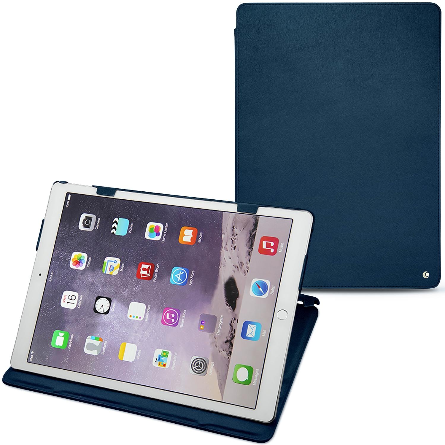 Noreve Lederschutzhülle horizontal (iPad Pro 12.9 2017 (2. Gen)), Tablet Hülle, Blau