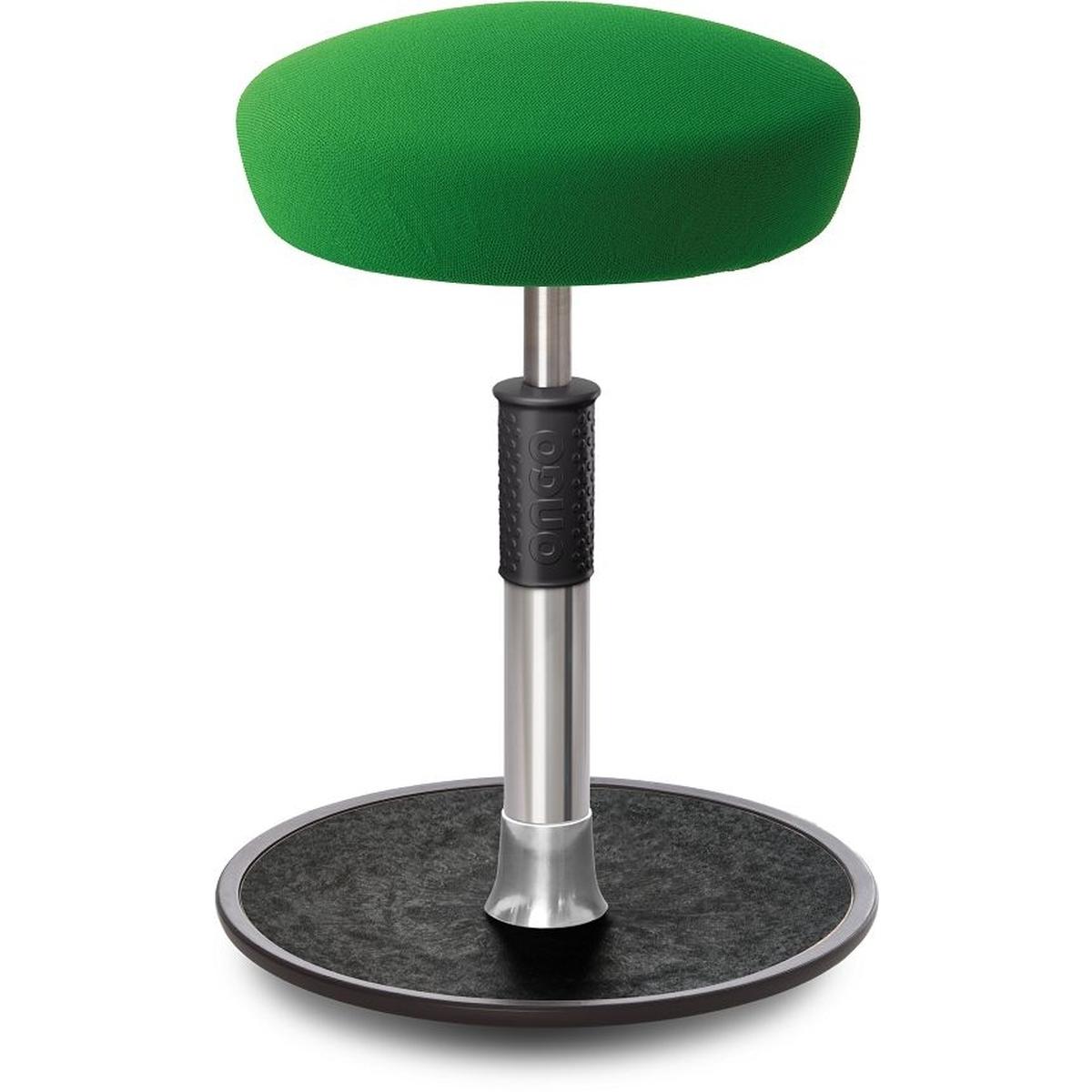 Ongo, Bürostuhl, Sitz- Stehhocker Free Regular Hutsitz Gestrick Grün chrom /schwarz