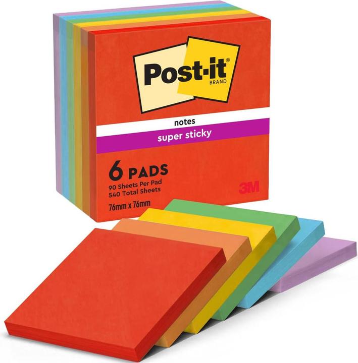 Actual product image Post-it Super Sticky (76 x 76 mm)