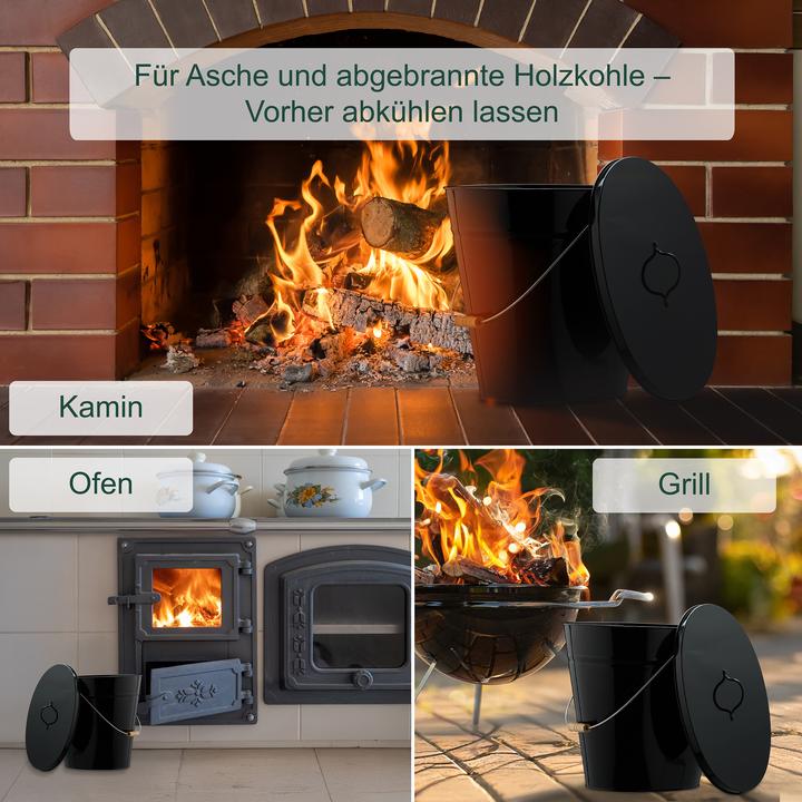 Immagine prodotto Relaxdays Secchio per ceneri (35 x 35 x 34 cm)