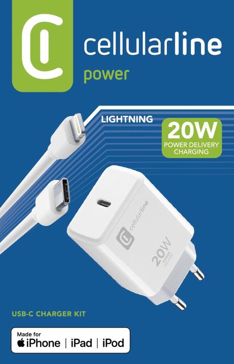 Productafbeelding Cellularline USB-C opladerset (20 W)