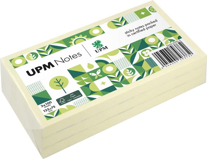 UPM Notes Sticky note 5655-01PG-3 125x75mm 100 sheets ge 3pcs. (125 x 75 mm)
