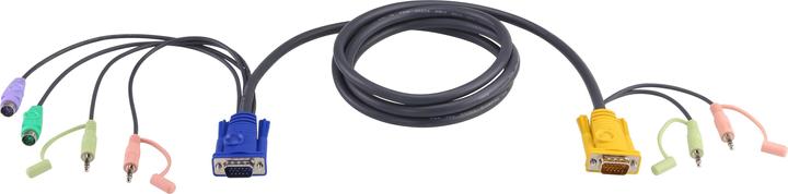 Produktbild Aten PS/2-KVM-Kabel mit 3-in-1-SPHD und Audio