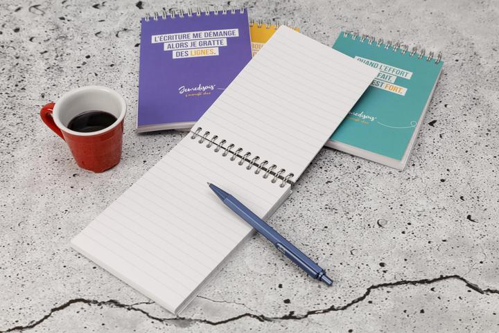 Image du produit Clairefontaine Jemedisais, Bloc reliure intégrale entête A6 10,5x14,8 cm, 160 pages, ligné, assortis. - A motifs (A6, Couverture souple)