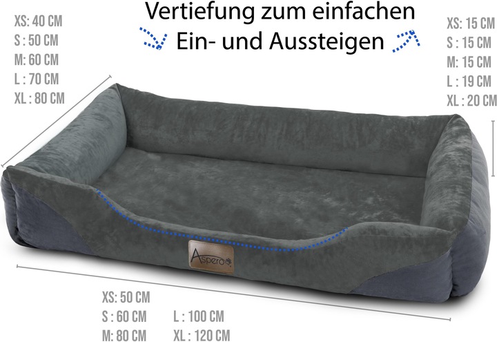 Actual product image Aspero Hundebett Hanko (Dog)