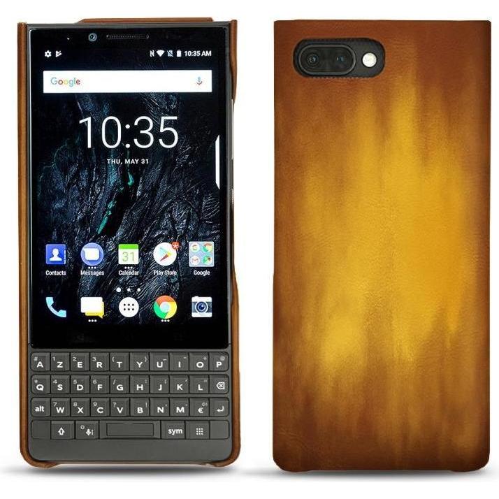 Noreve Lederschutzhülle (Blackberry KEY2), Smartphone Hülle, Gold