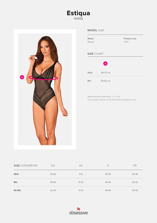 Produktbild Obsessive Teddy Estiqua - Black (S)