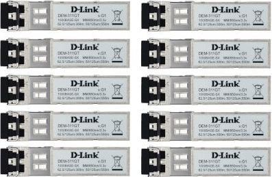 Actual product image D-Link Pack of 10 DEM-310GT Transceivers