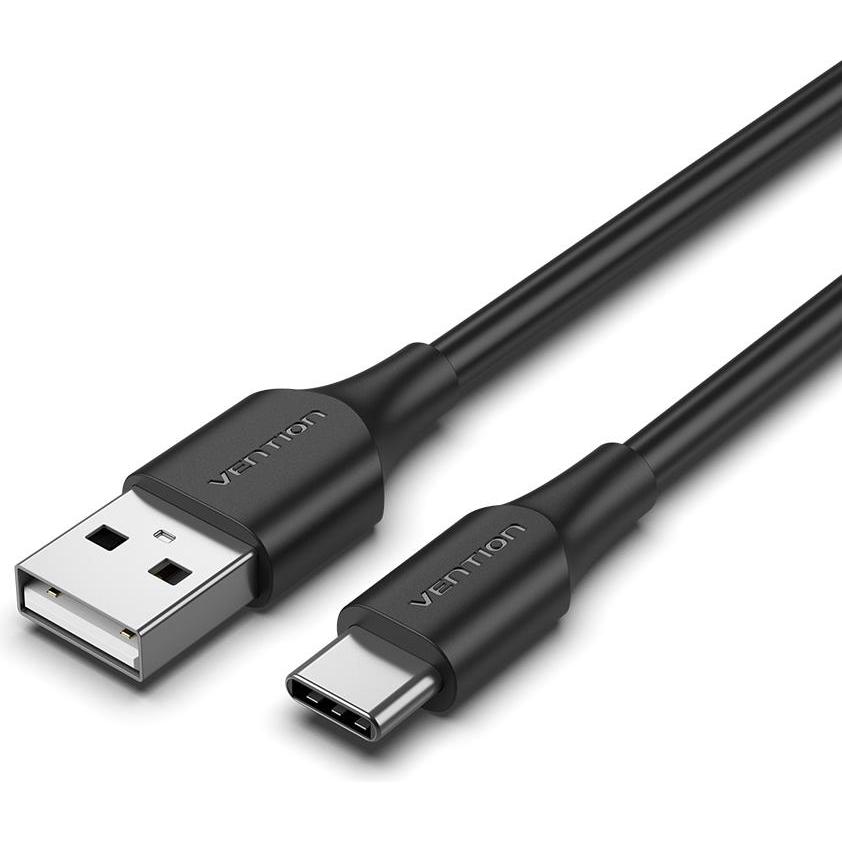 Vention USB 2.0 A to USB-C 3A cable 0.25m CTHBC black (0.25 m, USB 2.0), USB Kabel