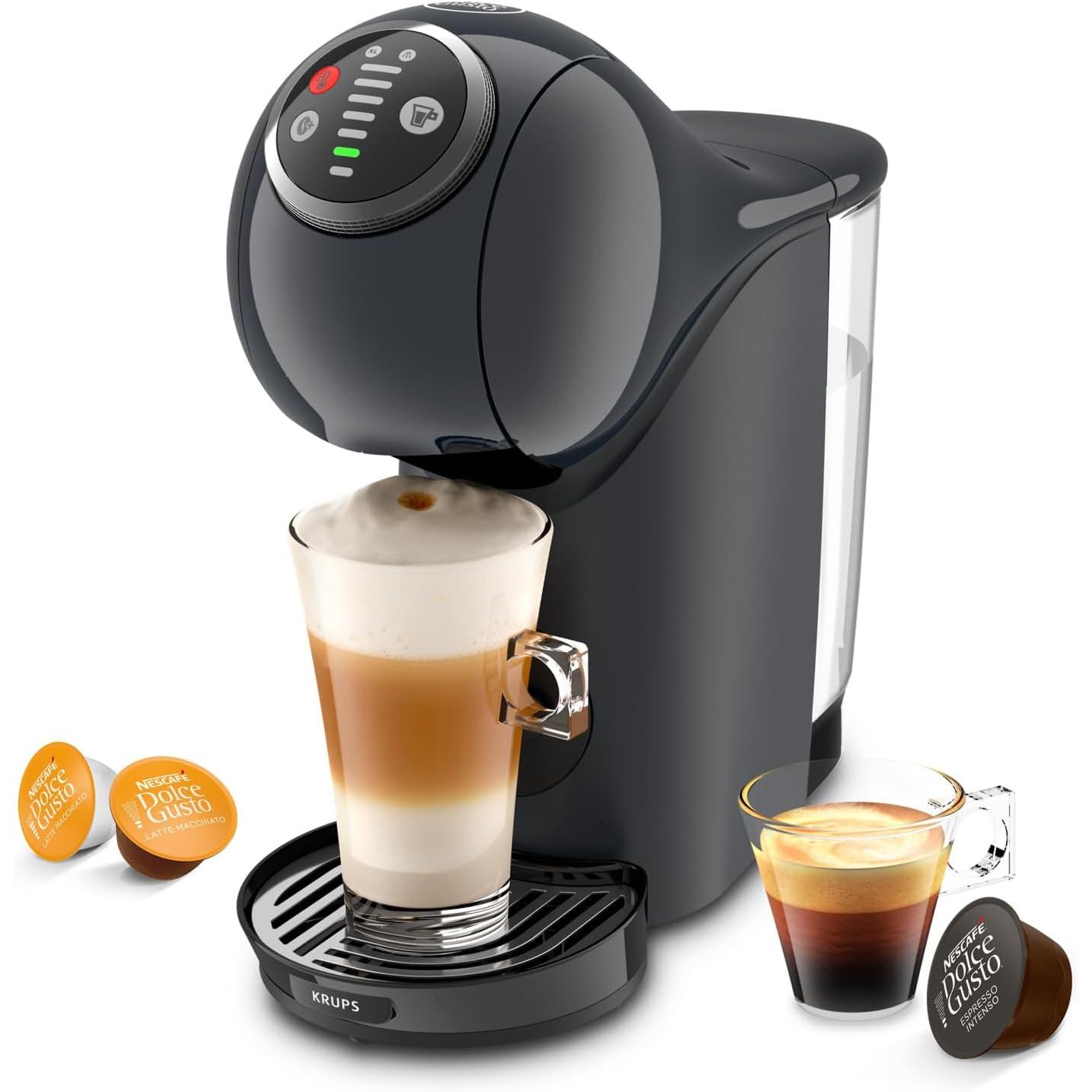 Krups KP340B10 NDG Genio S Plus grigio cosmico, Macchina da caffè a capsule, Grigio