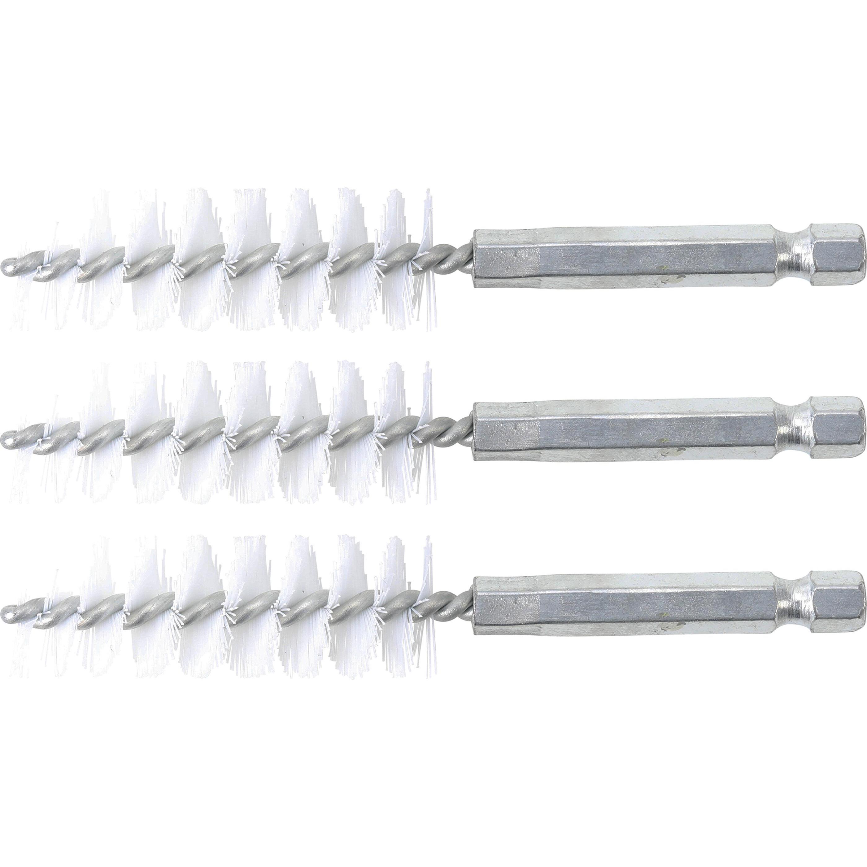BGS, Schleifmittel, Nylonbürste 16 mm Antrieb Aussensechskant 6,3 mm (1/4") 3-tlg.