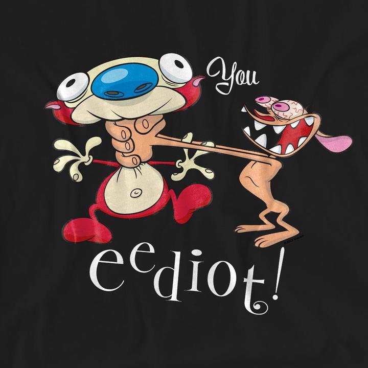 Image du produit Ren & Stimpy - T-shirt YOU EEDIOT - Adulte (L)