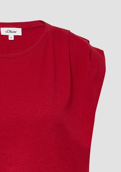 Actual product image S.Oliver T-Shirt Verkürztes T-Shirt mit Faltendetails (44)