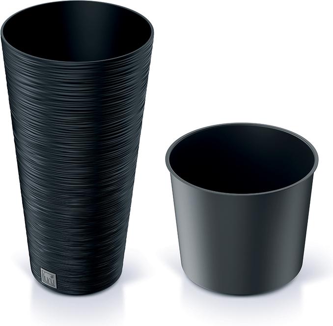 Produktbild Prosperplast Blumentopf FURU ROUND SLIM - anthrazit