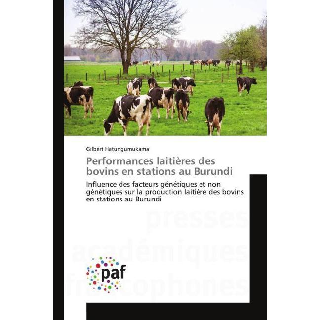 Performances laitières des bovins en stations au Burundi, Ratgeber