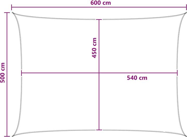 Produktbild vidaXL Sonnensegel (500 x 600 cm)