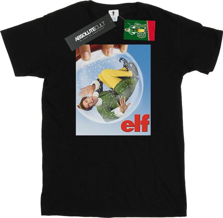 Actual product image Elf Mens Snow Globe Poster T-Shirt (5XL)