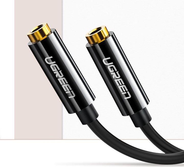 Actual product image Ugreen 3.5 mm jack - 2x 3.5 mm socket (0.25 m, AUX cable)
