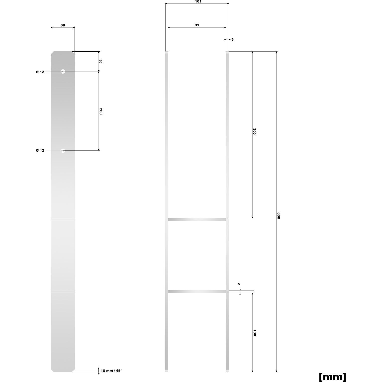 Thumbnail - XPOtool, Zaunpfosten + Pfähle, Pfostenträger feuerverzinkt 91x600mm H-Anker Pfostenanker Pfostenschuh