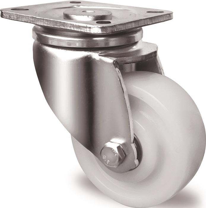 Actual product image HP Autozubehör Heavy duty swivel castor D.75mm Trgf.300kg Ku.plate L100xW85mm Colour Rl.white PROMAT