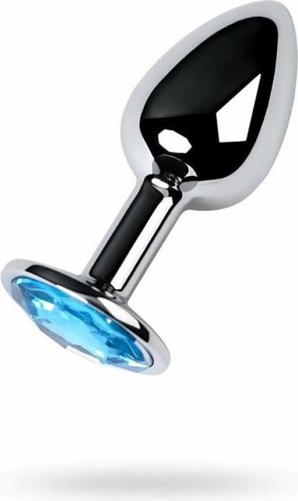 Toyfa Silberner Analstöpsel Metall, mit einem topasfarbenen Edelstein