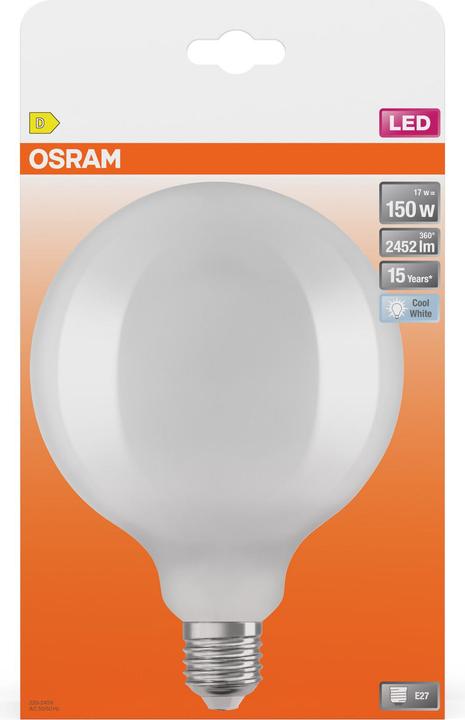 Produktbild Osram Led Retrofit Classic Globe125 (E27, 17 W, 2452 lm, 1 x, D)