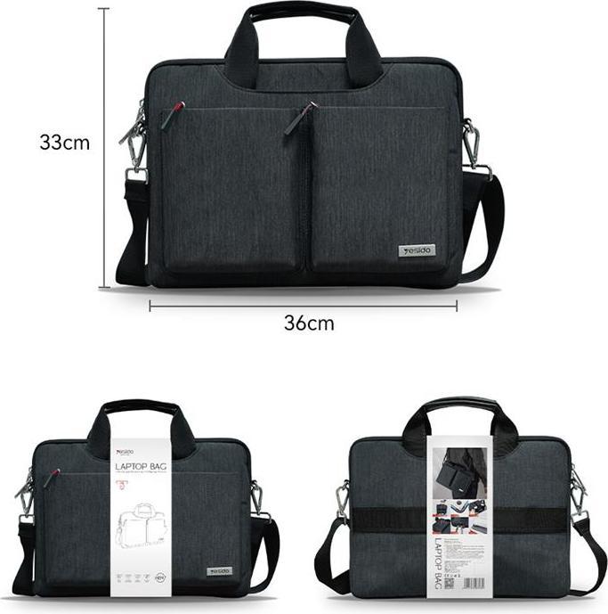 Produktbild Yesido WB47 14-Zoll-Laptoptasche (wasserdicht), SCHWARZ (14")