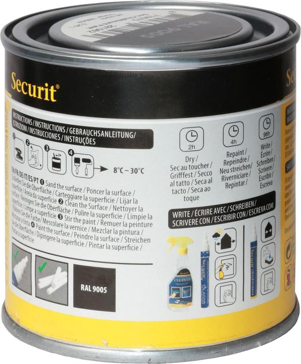 Produktbild Securit Kreidetafellack schwarz 250ml