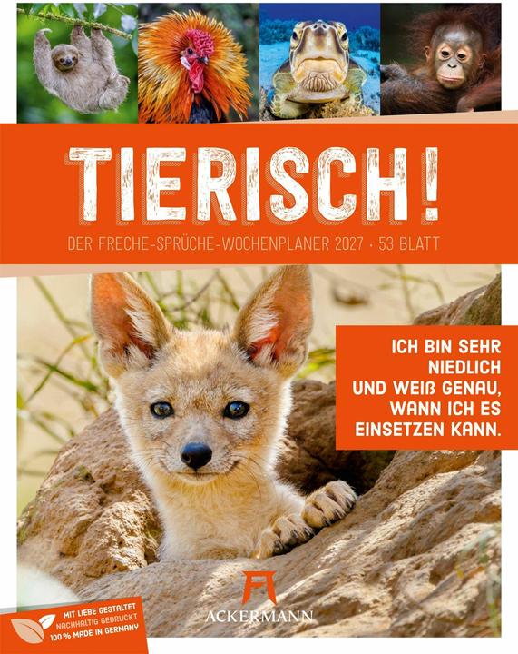 Actual product image Tierisch Sprüchekalender Wochenplaner 2027