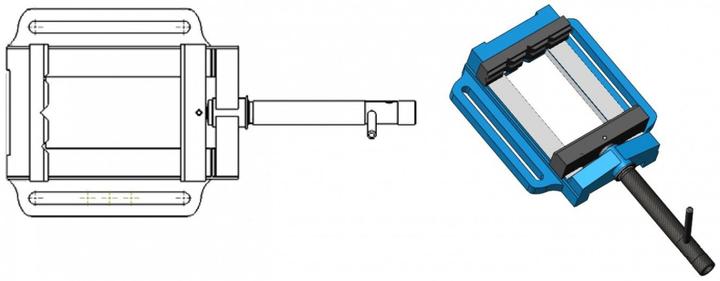 Produktbild Elmag PROFI-Maschinenschraubstock 3'/ 75 mm (82 mm)