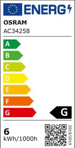 Energie-Label Osram Energiesparlampe 106 mm 230 V (G23, 257 lm, 1x)