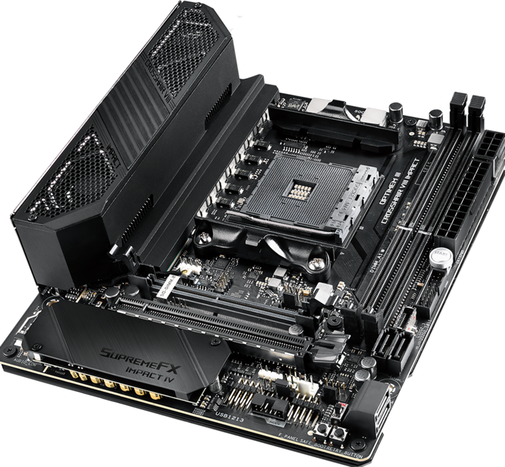 Productafbeelding ASUS ROG Crosshair VIII Impact (AM4, AMD X570, Mini-DTX)