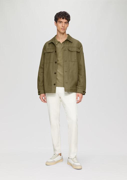 Produktbild S.Oliver Strickpullover Gestricktes Poloshirt mit Flammgarnstruktur (XXL)