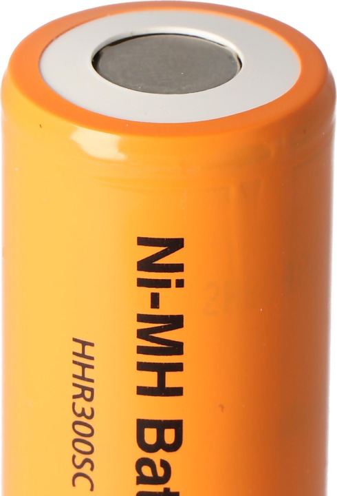 Produktbild Panasonic SUB-C HHR300SC NiMH Akku Flattop Abmessungen 22,2x42,5mm (1 Stk., Sub-C, 3000 mAh)