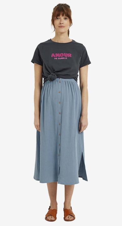 Image du produit Vertbaudet Bio-Kollektion: T-Shirt für Schwangerschaft und Stillzeit mit Schriftzug AMOUR (44, 46)