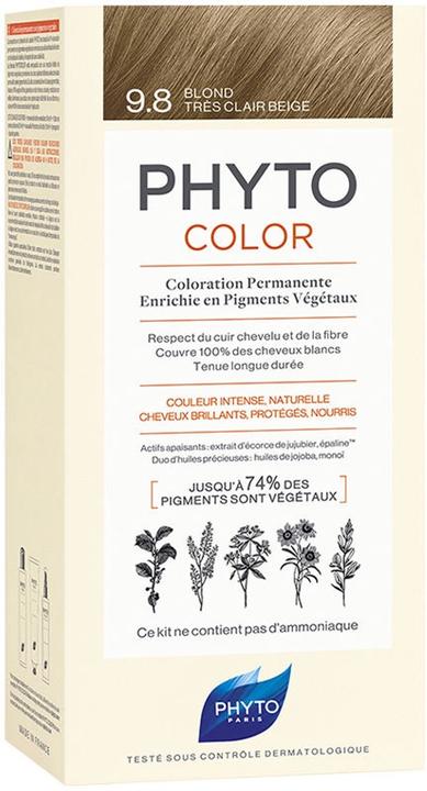 Image du produit Phyto Kit Couleur Coloration 9.8 Very Light Beige Blonde (9.8 Very Light Beige Blonde)