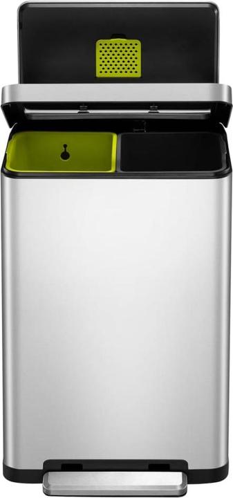 Actual product image EKO Waste separation system X-Cube pedal bin stainless steel 2 x 20 L made of brushed stainless (40 l)