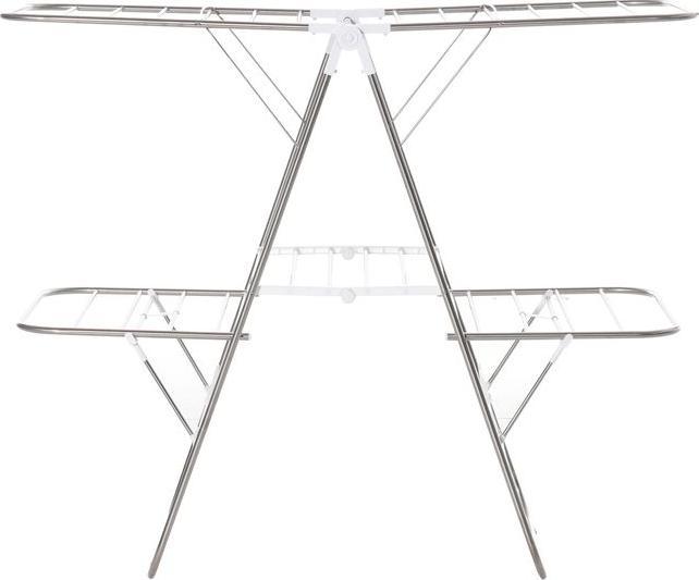 Produktbild Swisshandel24 Wäscheständer faltbar 3-stufiger Flügelwäschetrockner Trockengestell Trockenständer Edelstahl Kunsts