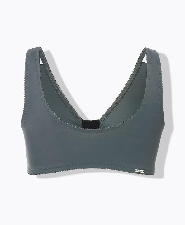 Produktbild Ulla Popken Bustiers, 2er-Pack, Blüten/uni, Vorderverschluss (2er Pack, 120 D)
