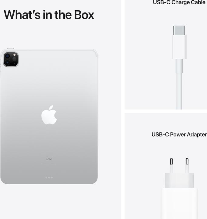 Produktbild Apple iPad Pro 2021 (3. Gen) (nur WLAN, 11", 256 GB, Silver)