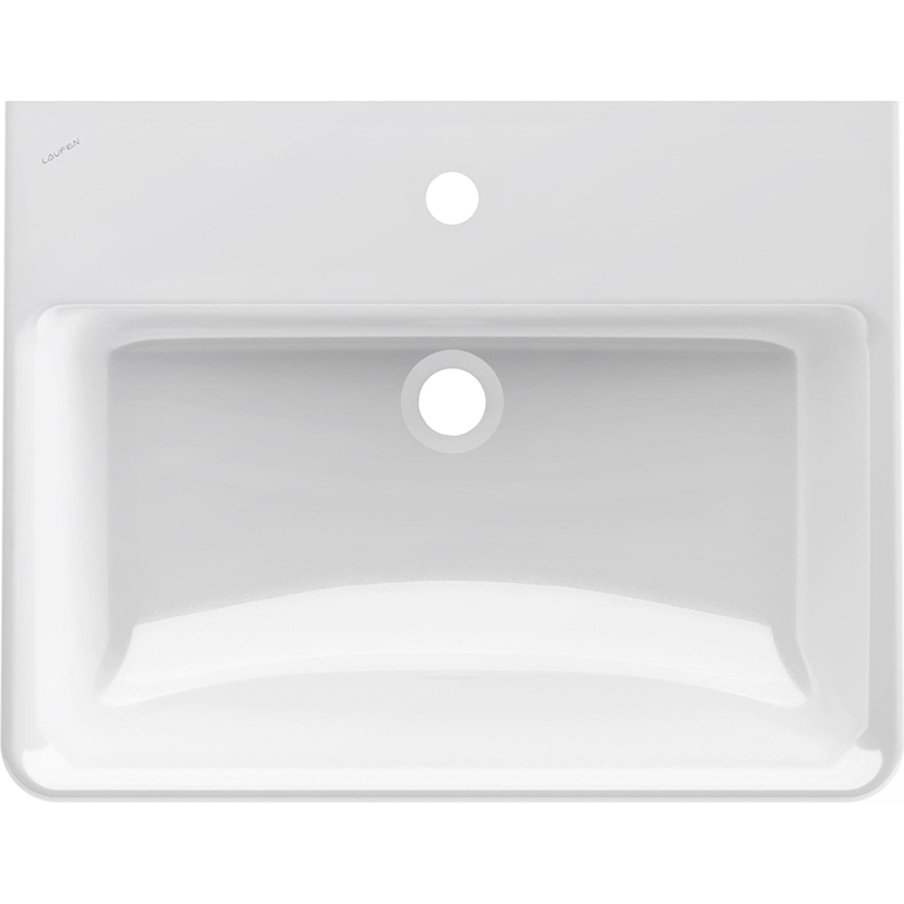 Laufen, Waschbecken, Waschtisch Pro S 60 cm wei mit Beschichtung 8109634001041 (465 mm, 600 mm)
