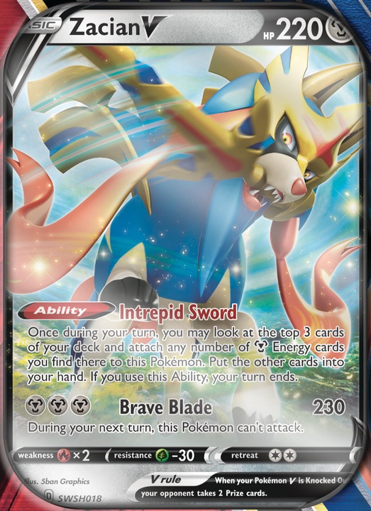 Produktbild Pokémon Sword & Shield Zacian-V Tin Box (Englisch, Tin)