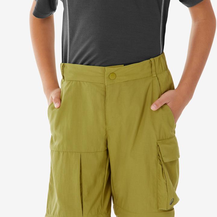 Actual product image Quechua Zip-Off-Hose Kinder Gr. 123–172 Wandern - MH500 khaki (140)