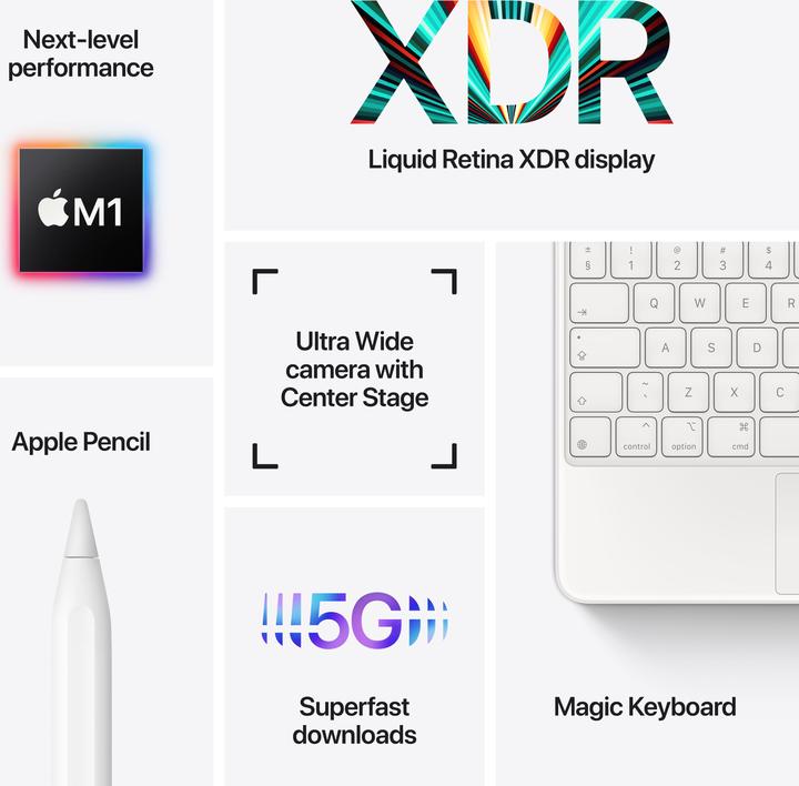 Produktbild Apple iPad Pro 2021 (5. Gen) (5G, 12.90", 128 GB, Space Grey)