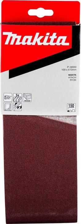 Actual product image Makita Sanding belt 100x610mm grain 150 ( 5 pieces ) (150)