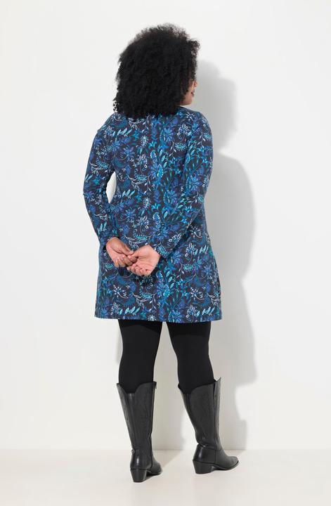 Produktbild Ulla Popken Longshirt, gemustert, A-Linie, Rundhals, Langarm (50, 52)