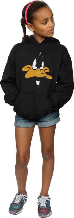 Immagine prodotto Looney Tunes Daffy Duck Big Face Felpa con Cappuccio Ragazze (140, 146)
