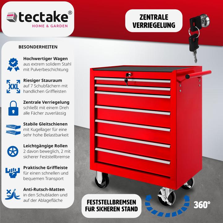 Image du produit tectake Chariot à outils (1 x)